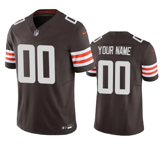 Men's Cleveland Browns Active Player Custom Brown 2023 F.U.S.E. Vapor Untouchable Alternate Limited Football Stitched Jersey